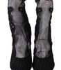 Dolce & Gabbana Embroidered Floral Stiletto Socks Booties