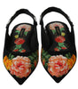 Dolce & Gabbana Élégantes ballerines fleuries ornées de cristaux