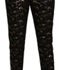 Dolce & Gabbana Black Gold Brocade High Waist Pants