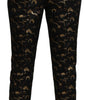 Dolce & Gabbana Black Gold Brocade High Waist Pants