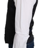 Dolce & Gabbana Blue Silk Romb Pattern Formal Coat Vest