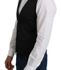 Dolce & Gabbana Gray 100% Silk Formal Coat Vest