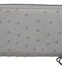 Dolce & Gabbana White Ostrich Leather Continental Mens Clutch Wallet