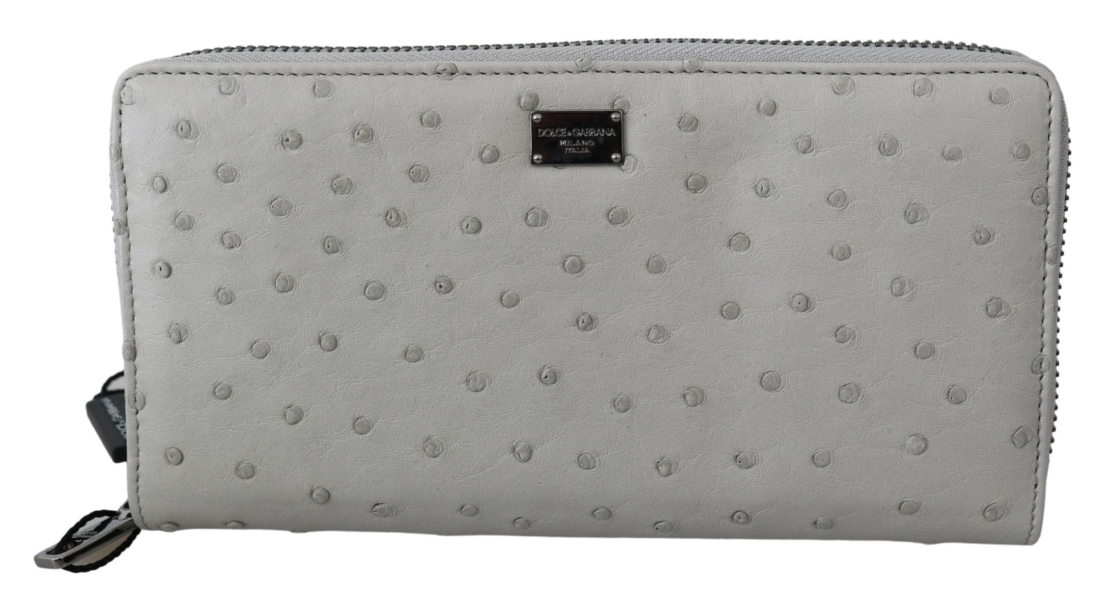 Portefeuille continental élégant en cuir d'autruche Dolce & Gabbana