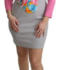 Chic Gray Cotton Blend Moschino Sweater Dress