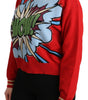 Dolce & Gabbana Red Knitted Cashmere Cartoon Top Sweater