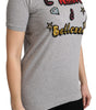 Dolce & Gabbana Gray Cotton Amore e Bellezza Top T-shirt