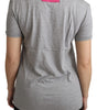 Dolce & Gabbana Gray Cotton Amore e Bellezza Top T-shirt