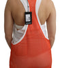 Dsquared² Orange White Crewneck Sleeveless Tank T-shirt Dress Top