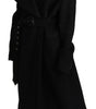 Dolce & Gabbana Virgin Wool Black Blazer Trenchcoat Jacket