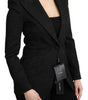 Dolce & Gabbana Elegant Black Brocade Single Breasted Blazer