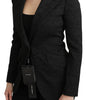 Dolce & Gabbana Elegant Black Brocade Single Breasted Blazer