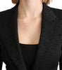 Dolce & Gabbana Elegant Black Brocade Single Breasted Blazer