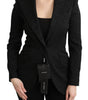 Dolce & Gabbana Elegant Black Brocade Single Breasted Blazer