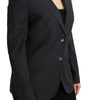 Dolce & Gabbana Gray Single Breasted Blazer Cotton Jacket