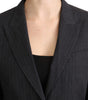 Dolce & Gabbana Gray Single Breasted Blazer Cotton Jacket
