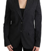 Dolce & Gabbana Gray Single Breasted Blazer Cotton Jacket