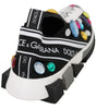 Baskets basses noires ornées de cristaux Dolce &amp; Gabbana