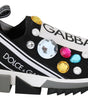 Baskets basses noires ornées de cristaux Dolce &amp; Gabbana
