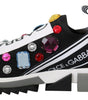 Baskets basses noires ornées de cristaux Dolce &amp; Gabbana