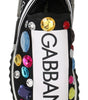 Baskets basses noires ornées de cristaux Dolce &amp; Gabbana