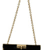 Dolce &amp; Gabbana Velvet Evening Party Crossbody with Crystal Studs