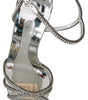 Dolce & Gabbana Silver Crystal Ankle Strap Sandals Shoes