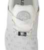 Philipp Plein White Polyester Casual Sneakers Shoes