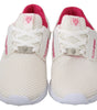 Philipp Plein White Pink Polyester Becky Sneakers Shoes