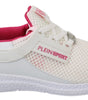 Philipp Plein White Pink Polyester Becky Sneakers Shoes