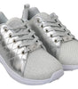 Philipp Plein Gisella Silver Polyester Sneakers Shoes