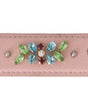 Dolce & Gabbana Stunning Pink Crystal Studded Leather Strap