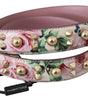 Dolce &amp; Gabbana Chic Floral Pink Leather Shoulder Strap