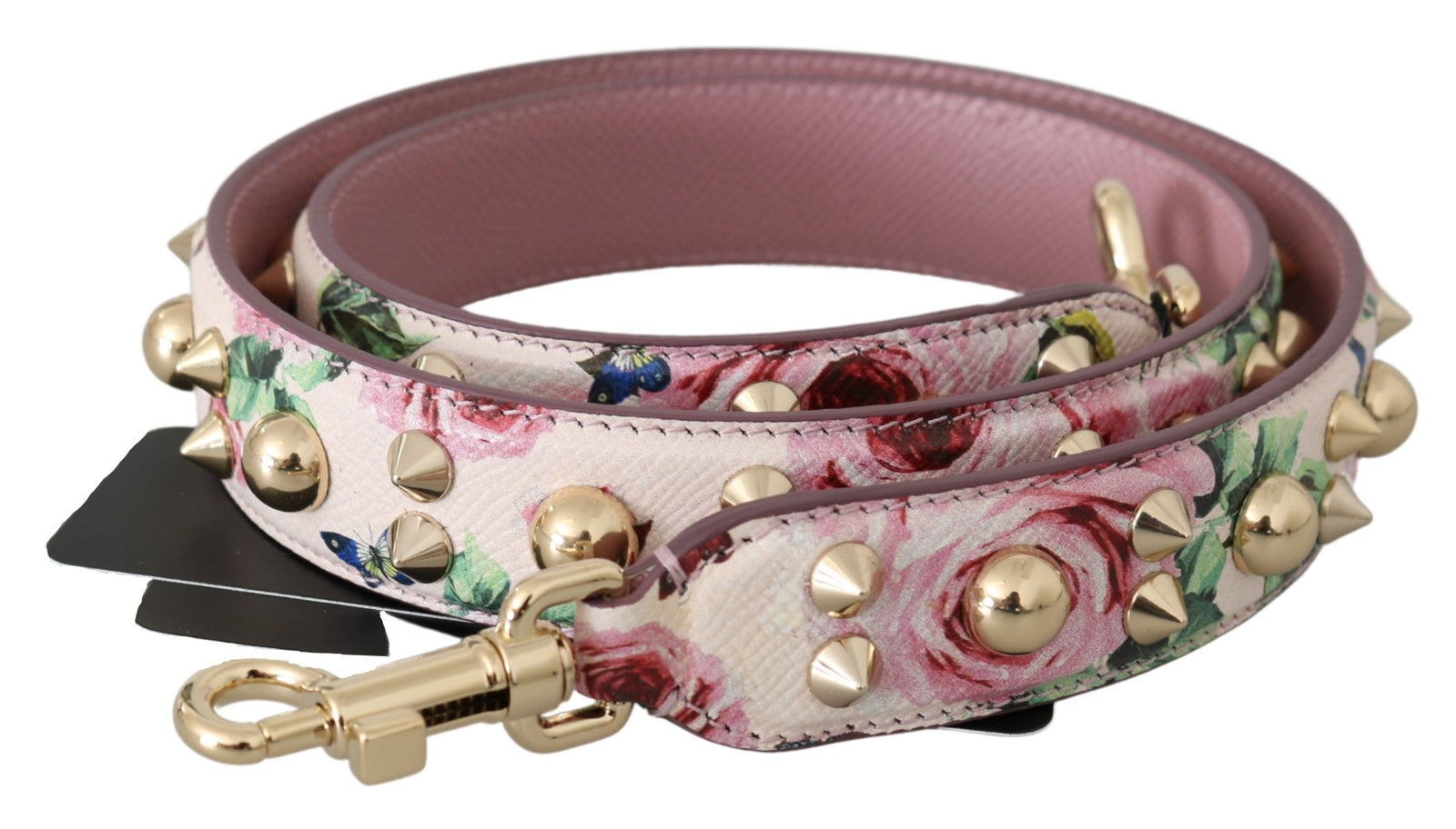 Bandoulière en cuir rose à fleurs chic Dolce &amp; Gabbana