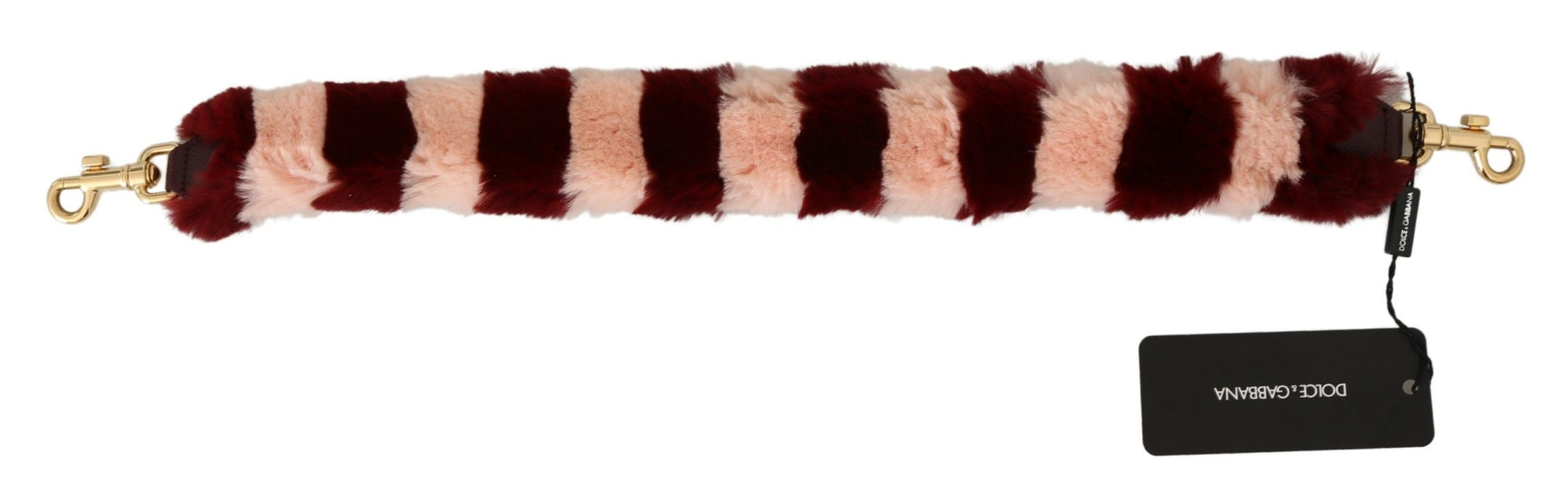 Bandoulière en fourrure rose bordeaux Dolce & Gabbana, accessoire de luxe