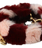 Bandoulière en fourrure rose bordeaux Dolce & Gabbana, accessoire de luxe