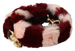 Bandoulière en fourrure rose bordeaux Dolce & Gabbana, accessoire de luxe