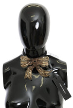 Nœud papillon élégant en soie dorée Dolce &amp; Gabbana : éblouissez avec style