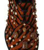 Dolce &amp; Gabbana Tiger Pattern Crystal Embellished Flats
