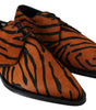 Chaussures habillées Dolce & Gabbana à motif tigre et poils de poney