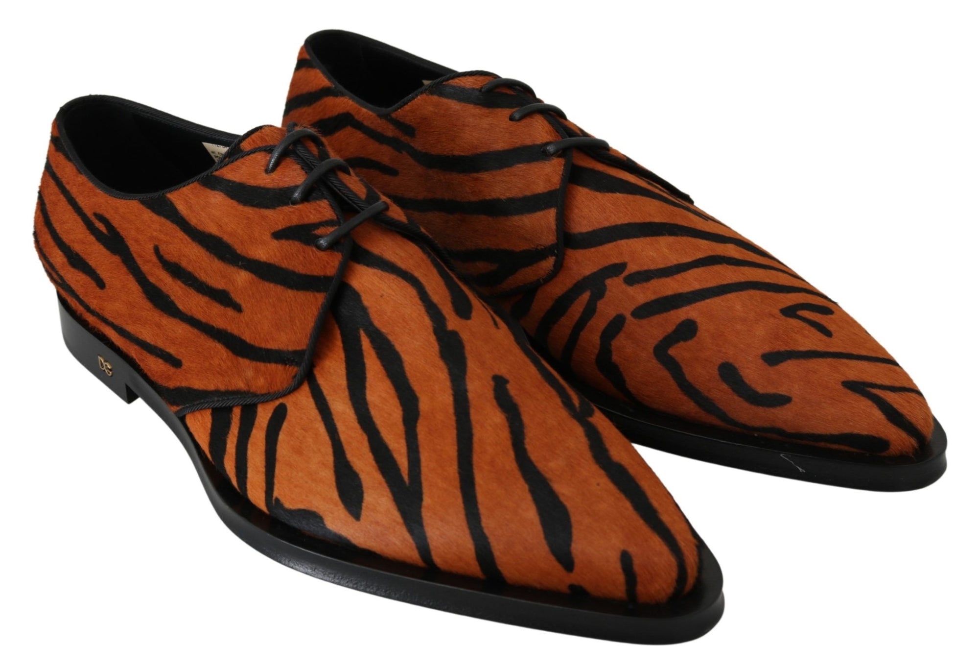 Chaussures habillées Dolce & Gabbana à motif tigre et poils de poney
