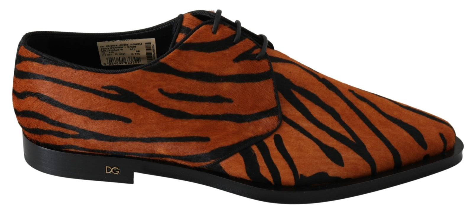 Chaussures habillées Dolce & Gabbana à motif tigre et poils de poney