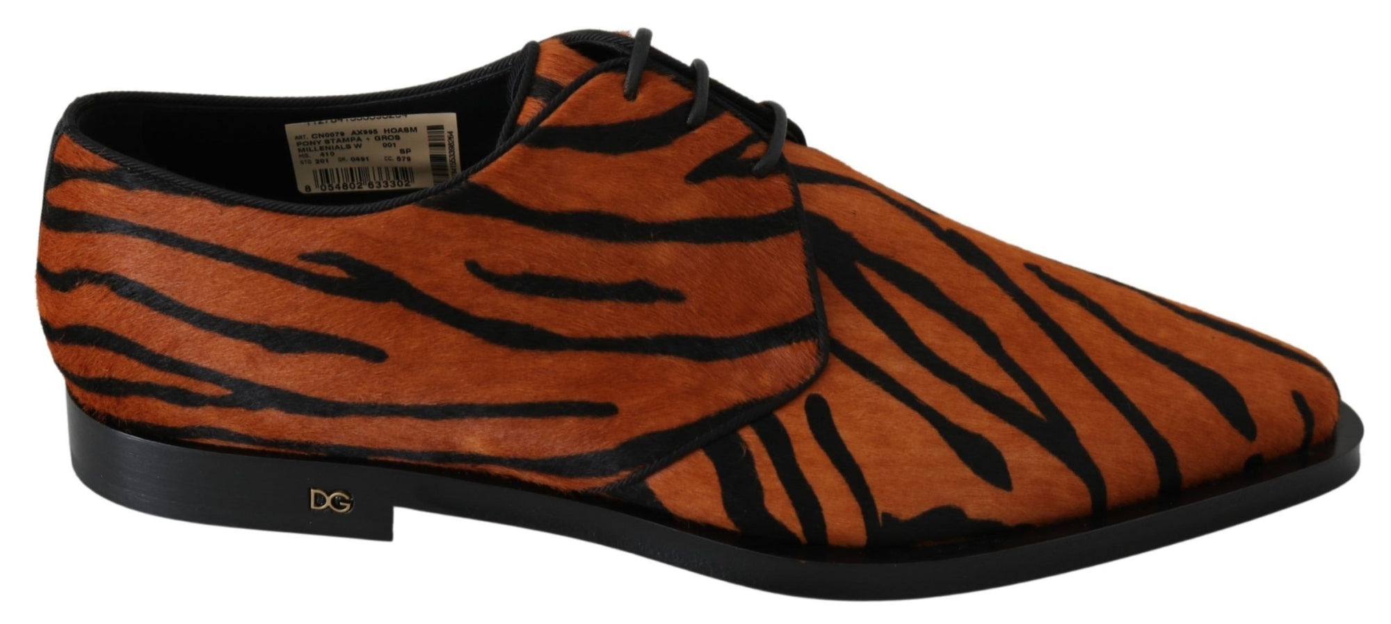 Chaussures habillées Dolce & Gabbana à motif tigre et poils de poney