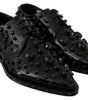 Dolce &amp; Gabbana Elegant Black Dress Shoes with Crystals