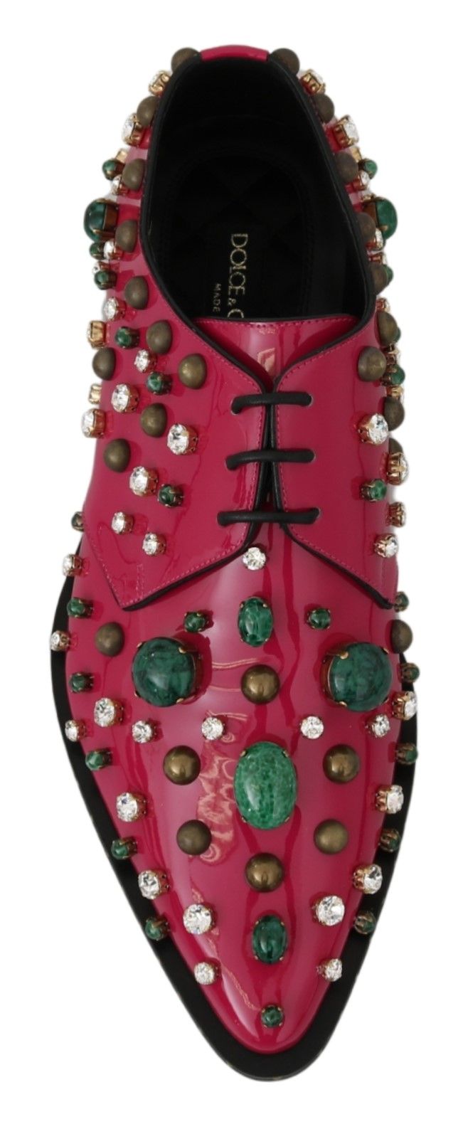 Ballerines plates vernies en cristal rose fuchsia Dolce &amp; Gabbana