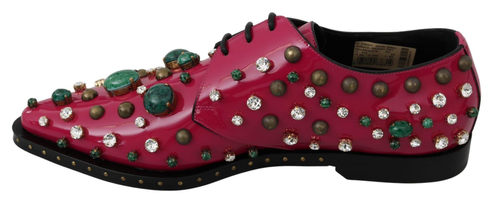 Ballerines plates vernies en cristal rose fuchsia Dolce &amp; Gabbana