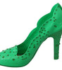 Escarpins Cendrillon en cristal Dolce &amp; Gabbana, en vert luxuriant