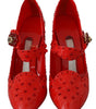 Dolce & Gabbana Red Floral Crystal CINDERELLA Heels Shoes