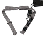 Dolce &amp; Gabbana Elegant Silk Gray Polka Dot Bow Tie