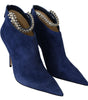 Jimmy Choo Pop Blue Crystal-Strap Heeled Boots